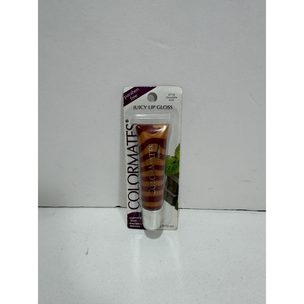 Colormates‎ Juicy Lip Gloss Chocolate Mint 67118 Swirled Brown Gold Paraben Free